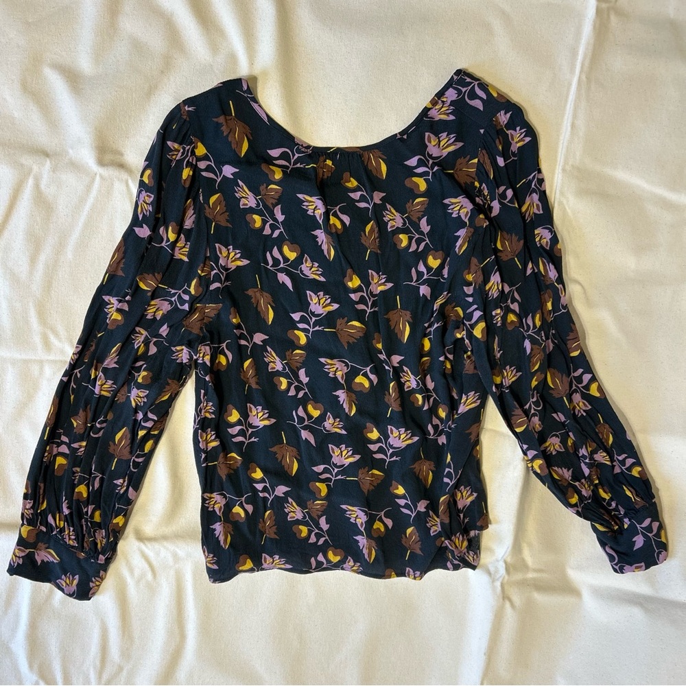 Floral Dark Grey Women's Top